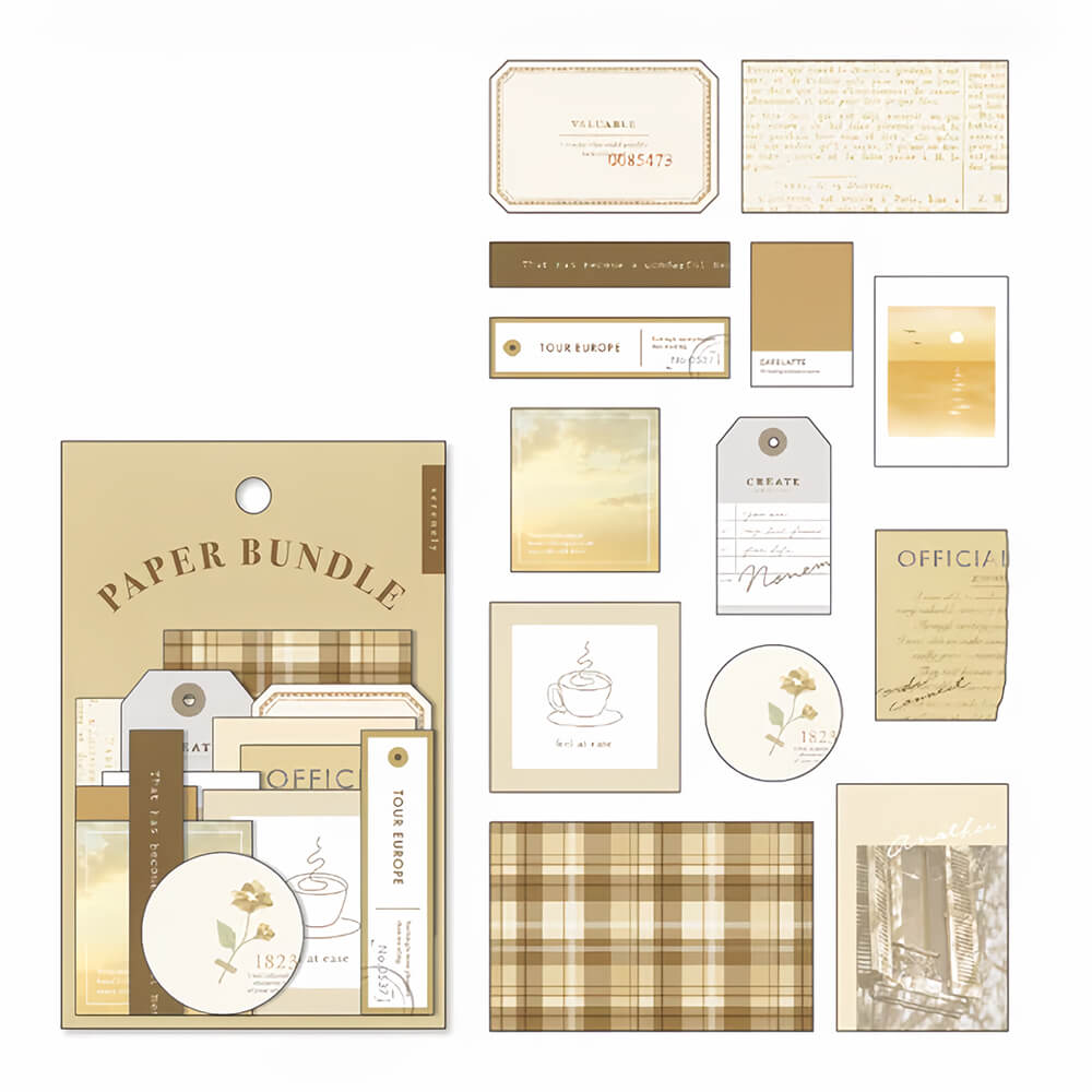 samolepky mind wave kolekce paper bundle - ochre 2